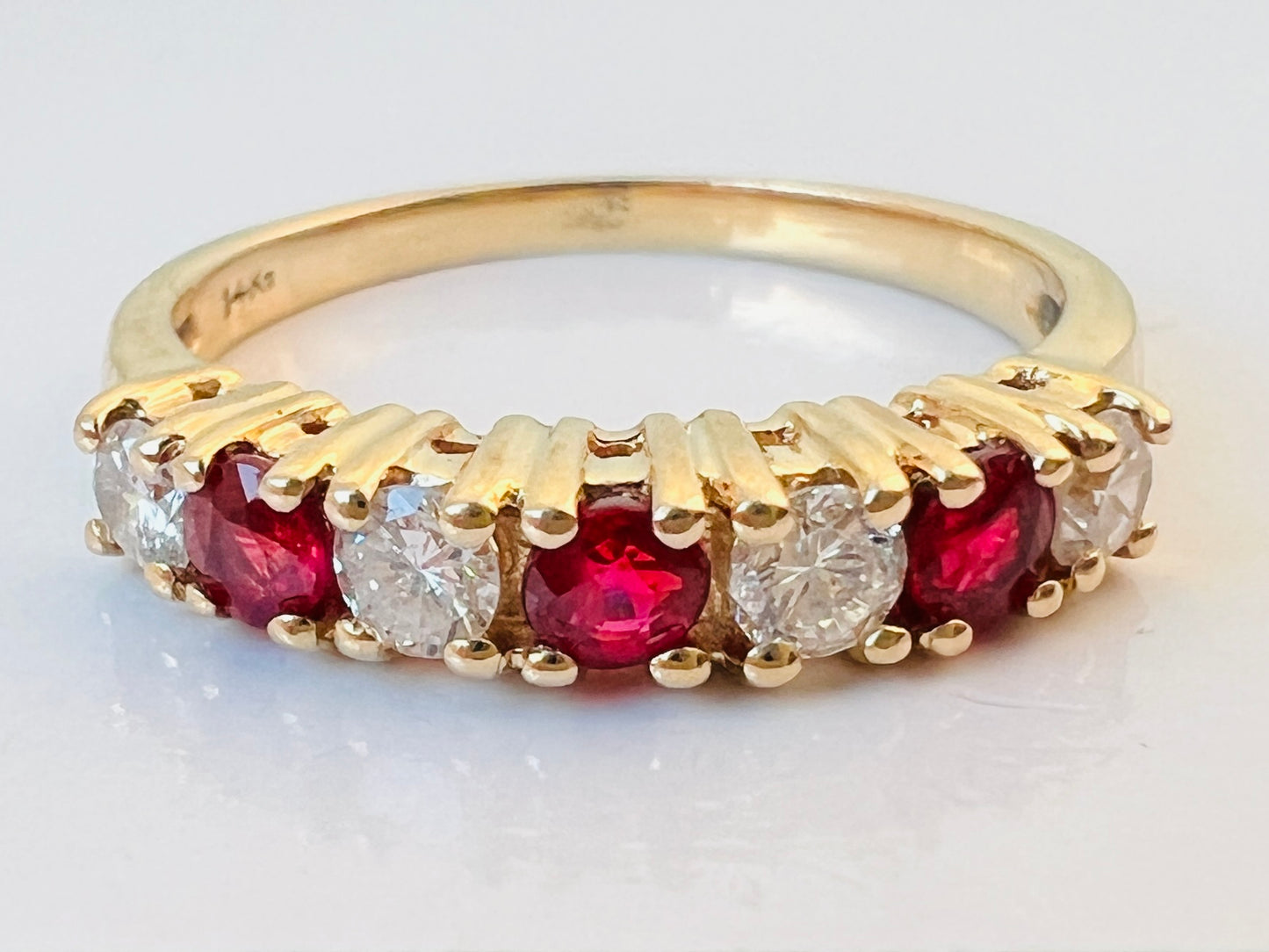 14ct Gold Ruby & Diamond Ring