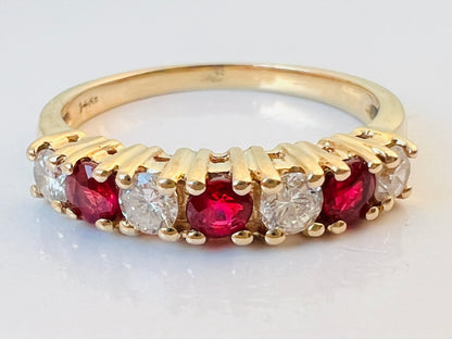 14ct Gold Ruby & Diamond Ring