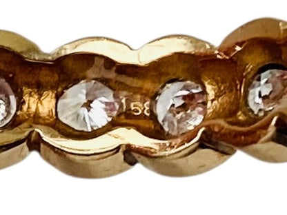 14ct Gold Full Diamond Band Ring