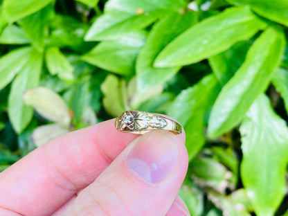 10ct Gold Diamond Grape & Leaf Ring