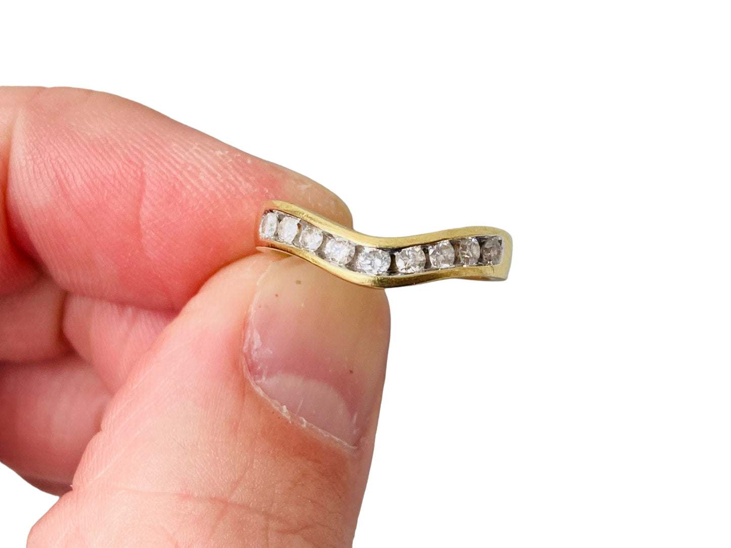 18ct Gold Diamond Wishbone Ring