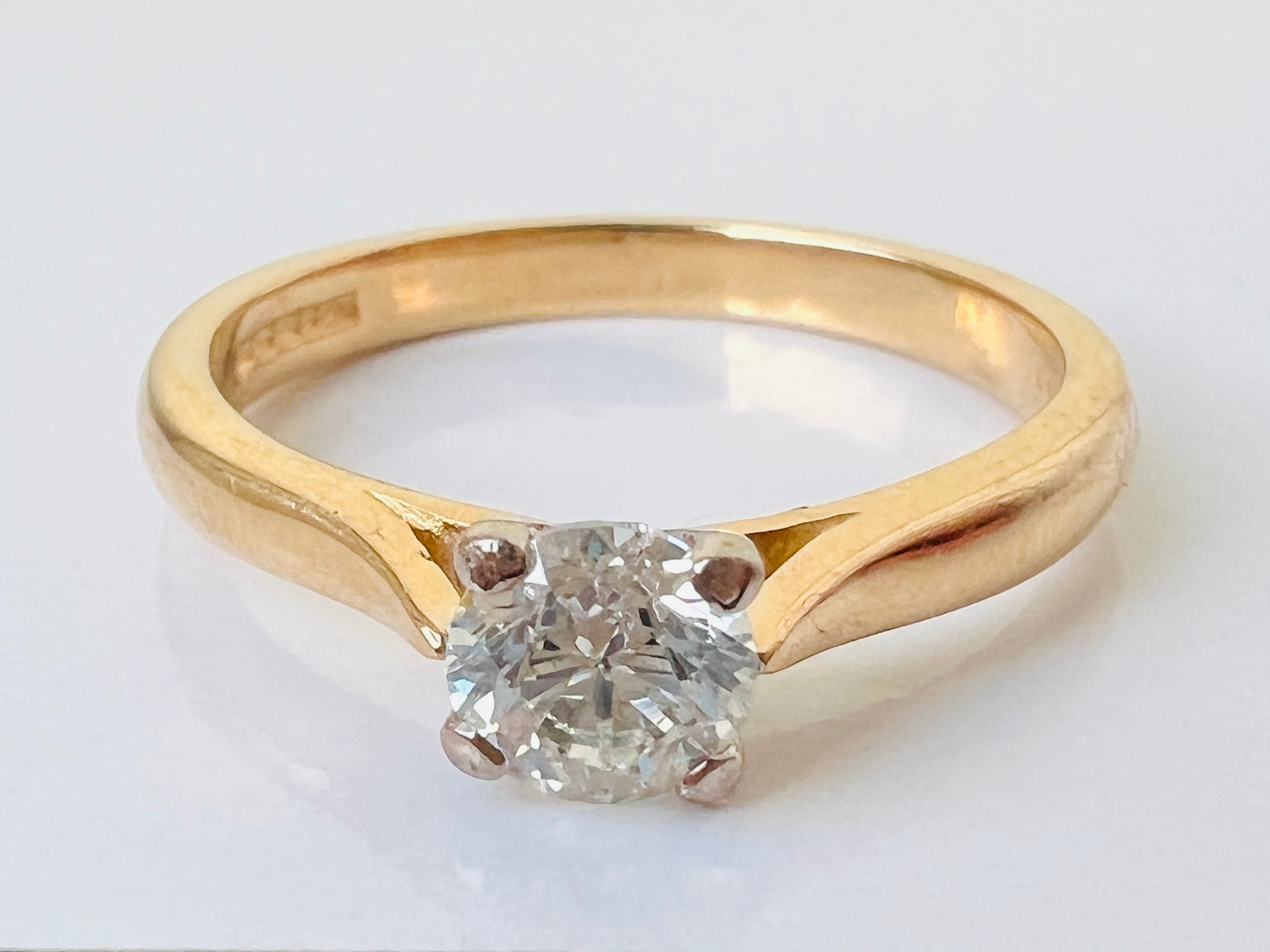 Vintage 18ct Gold 0.46ct Diamond Solitaire Ring