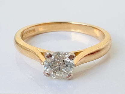 Vintage 18ct Gold 0.46ct Diamond Solitaire Ring