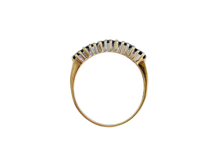 9ct Gold Sapphire & Diamond Ring