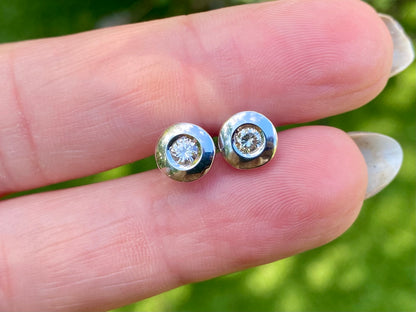 14ct Gold Diamond Earrings