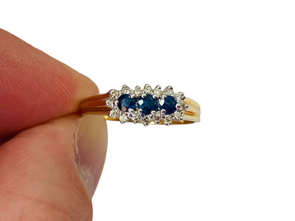 18ct Gold Sapphire & Diamond Ring