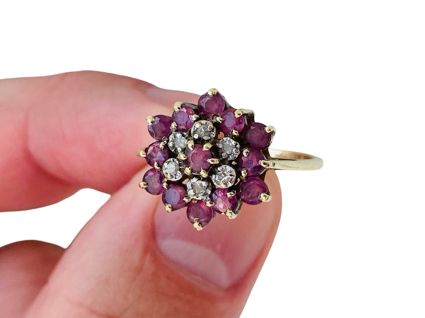 9ct Gold Ruby & Diamond Ring
