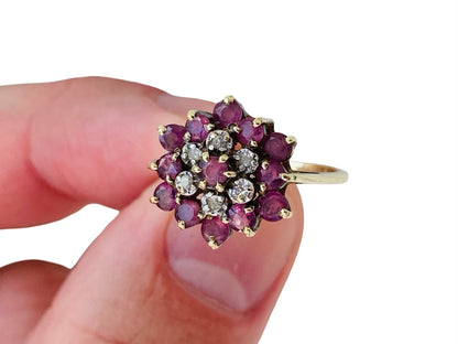 9ct Gold Ruby & Diamond Ring