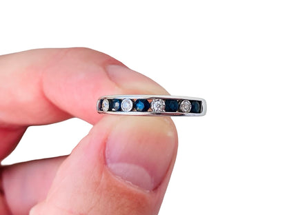 9ct Gold Sapphire & Diamond Ring