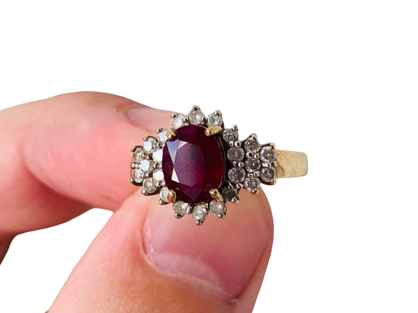 9ct Gold Ruby & Diamond Ring