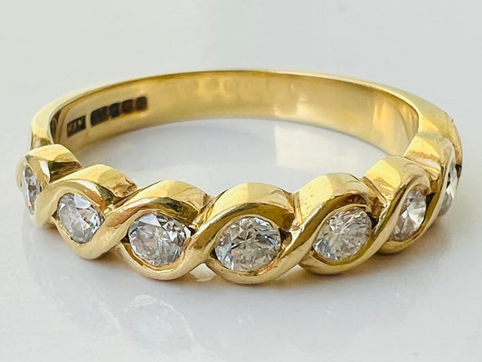 18ct Gold Seven-Stone Diamond Ring