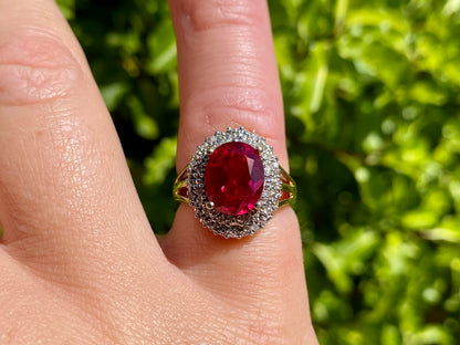 9ct Gold Ruby & Diamond Ring