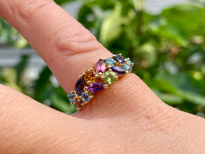 9ct Gold Multi-Gemstone Ring