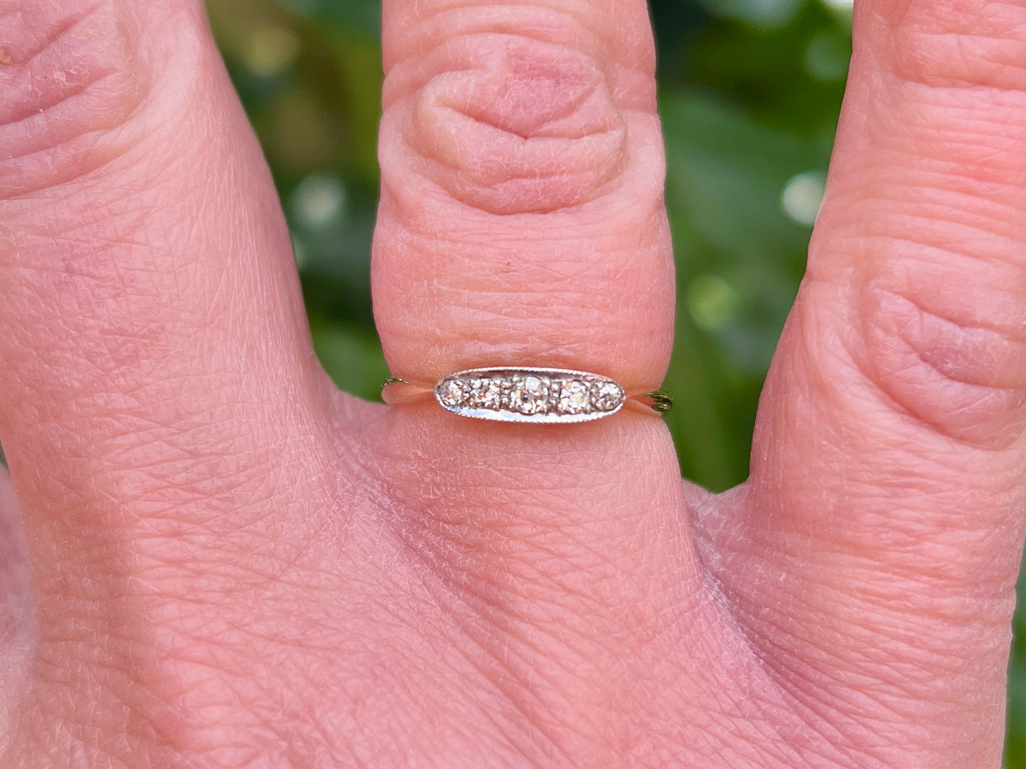 Antique 18ct Gold Five-Stone Diamond Ring