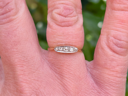 Antique 18ct Gold Five-Stone Diamond Ring