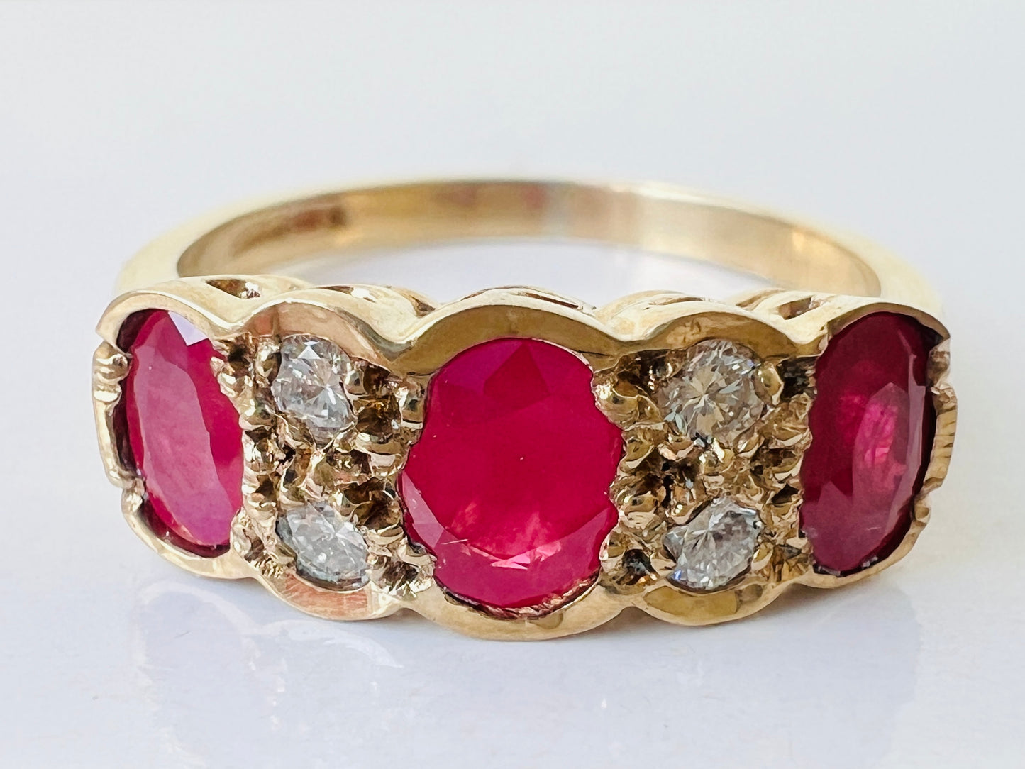 9ct Gold Ruby & Diamond Ring
