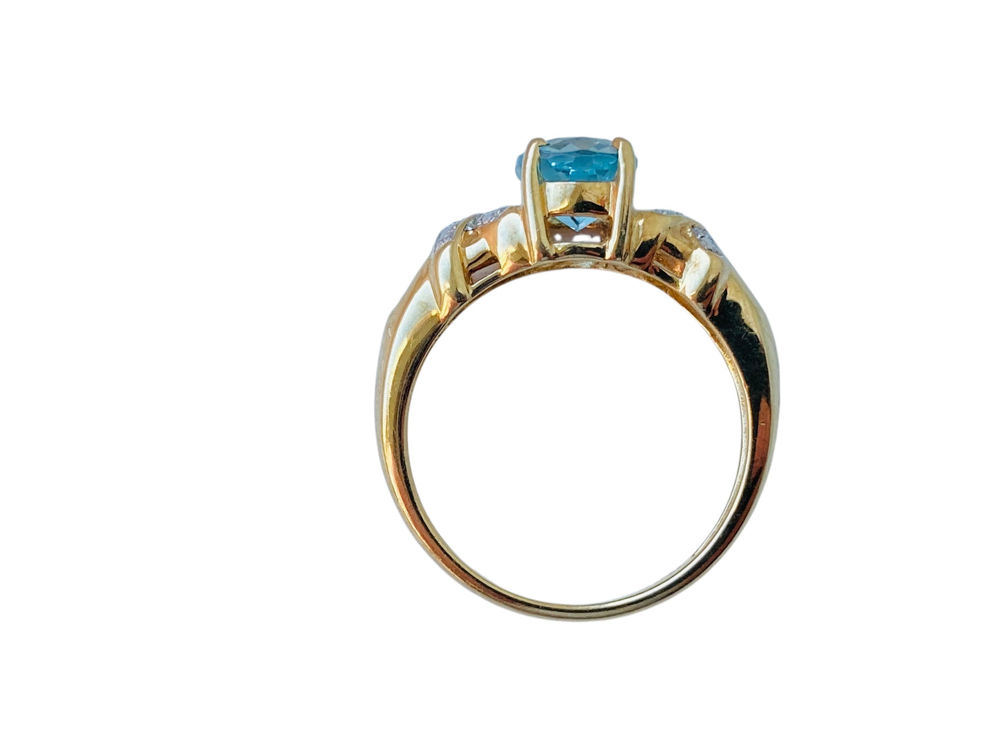 9ct Gold Topaz & Diamond Ring