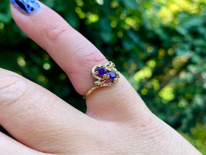 Vintage 9ct Gold Amethyst Ring