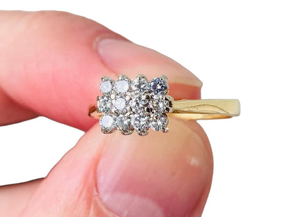 18ct Gold Diamond Cluster Ring