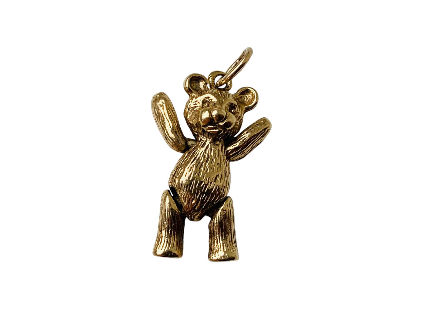 Vintage 9ct Gold Articulated Bear Pendant