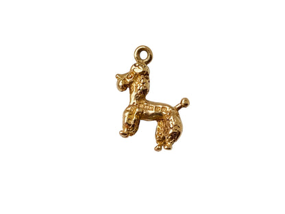 Vintage 9ct Gold Poodle Dog Pendant or Charm