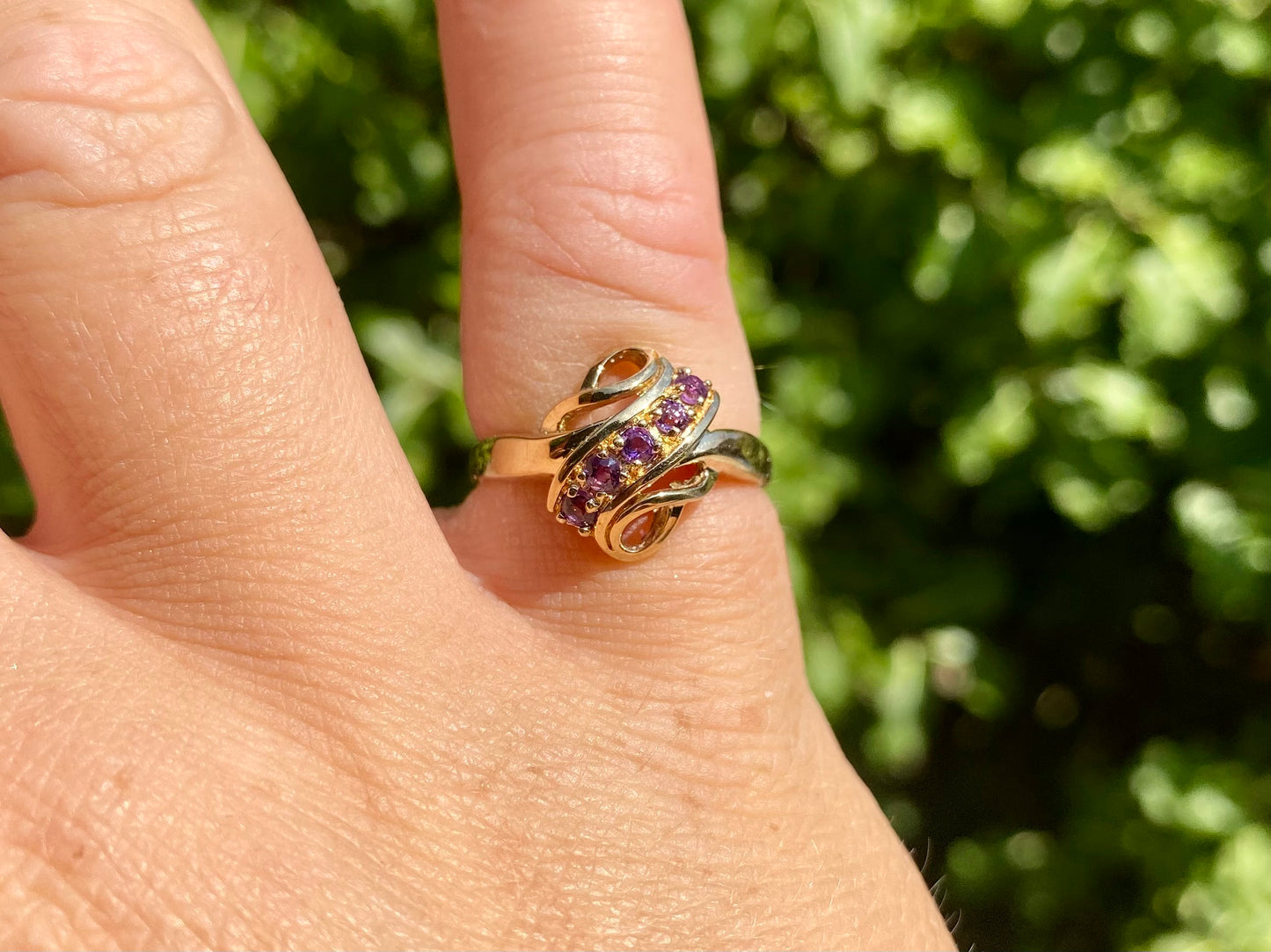 Vintage 9ct Gold Amethyst Ring