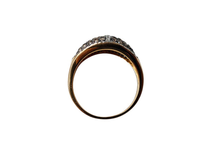 18ct Gold Champagne & White Diamond Ring