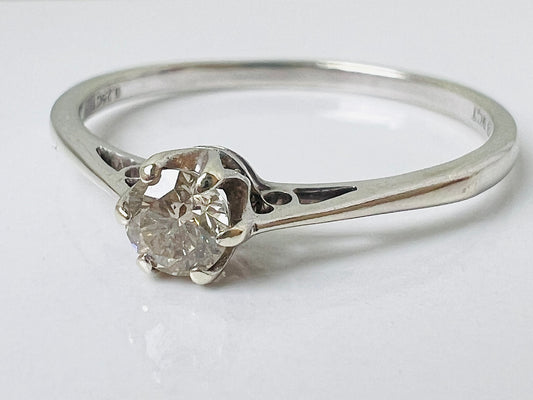 9ct Gold Diamond Solitaire Ring
