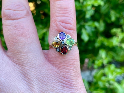 9ct Gold Multi-Gemstone Ring