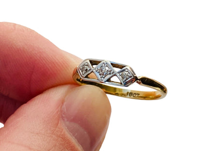 Antique 18ct Gold Diamond Ring