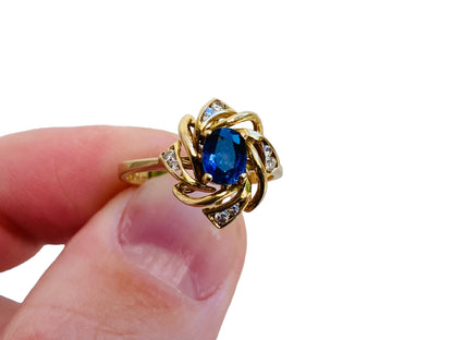 18ct Gold Sapphire & Diamond Ring