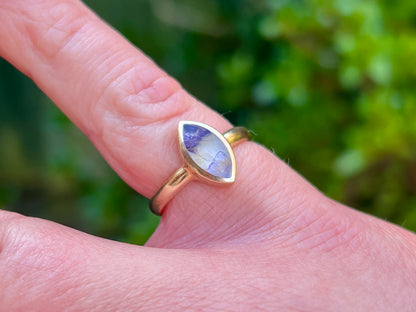 9ct Gold Blue John Ring