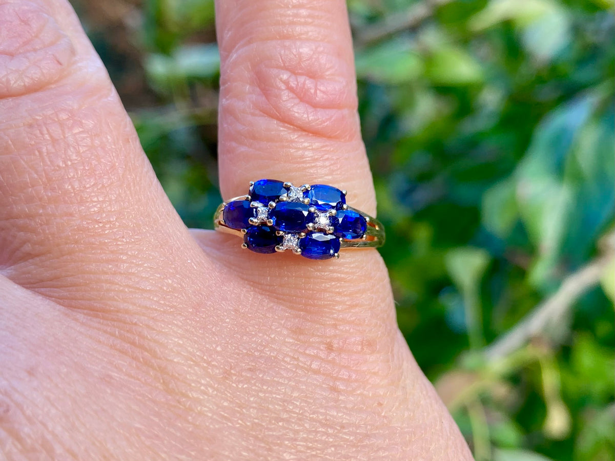 9ct Gold Kyanite & Diamond Ring