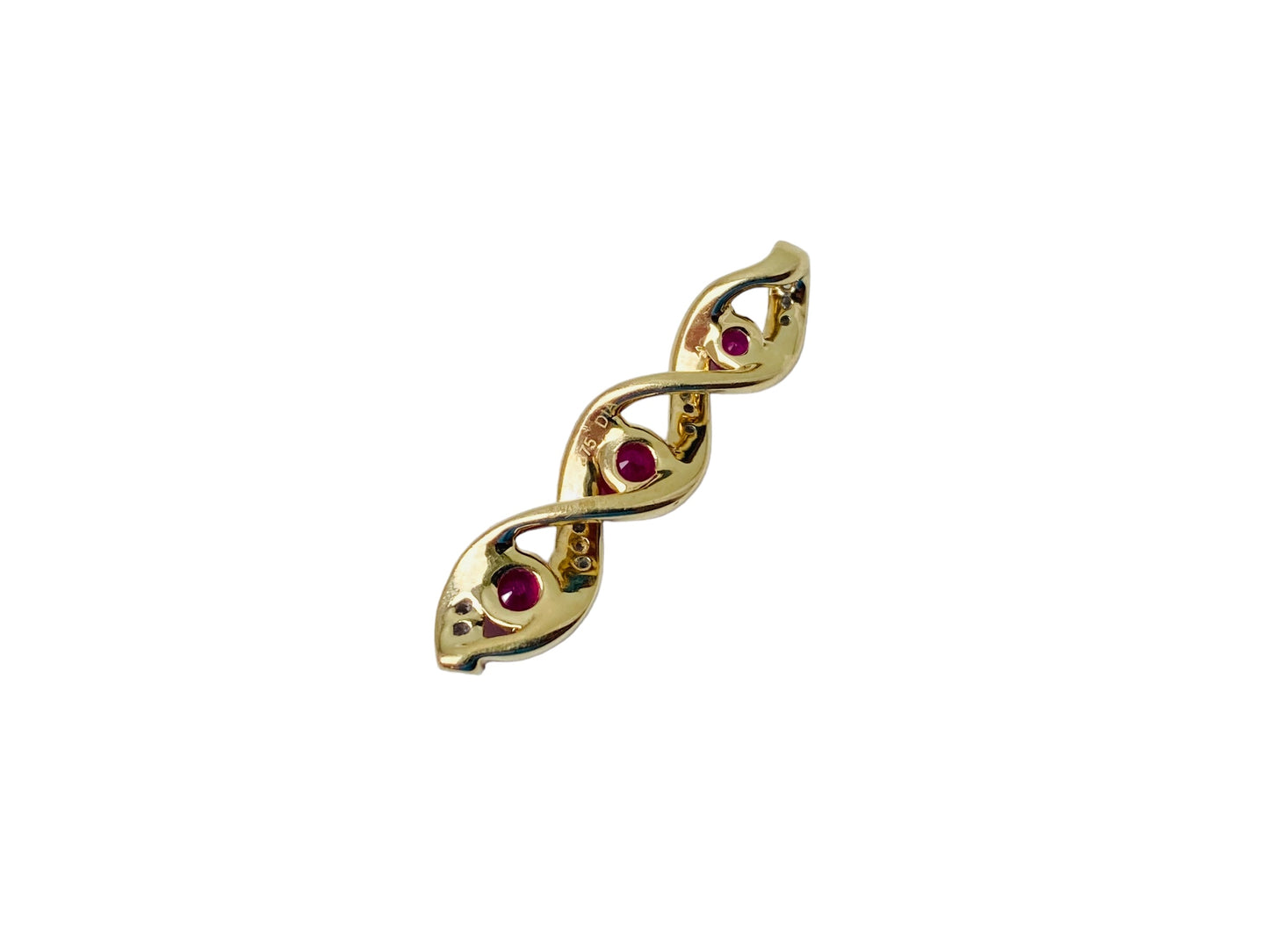 9ct Gold Ruby & Diamond Pendant