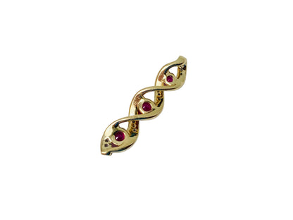 9ct Gold Ruby & Diamond Pendant