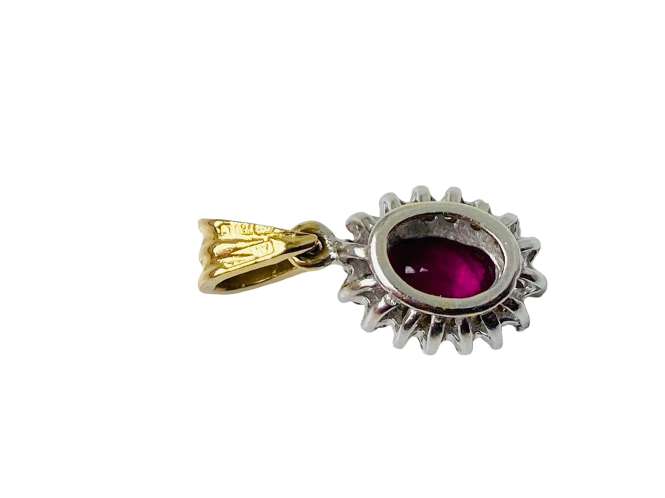 18ct Gold Ruby & Diamond Pendant