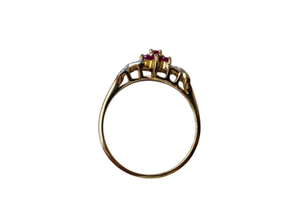 9ct Gold Ruby & Diamond Ring