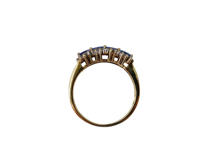 9ct Gold Tanzanite & Diamond Ring