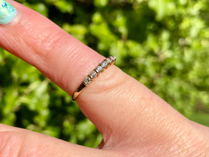 9ct Gold Six-Stone Diamond Ring