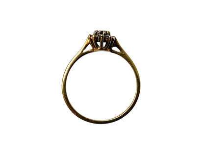Vintage 9ct Gold Sapphire & Diamond Ring