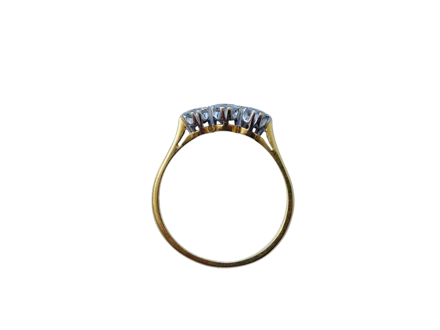 Vintage 18ct Gold Three-Stone Diamond Ring