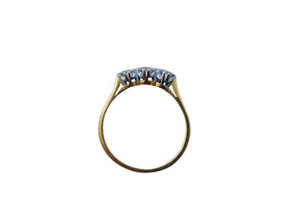 Vintage 18ct Gold Three-Stone Diamond Ring