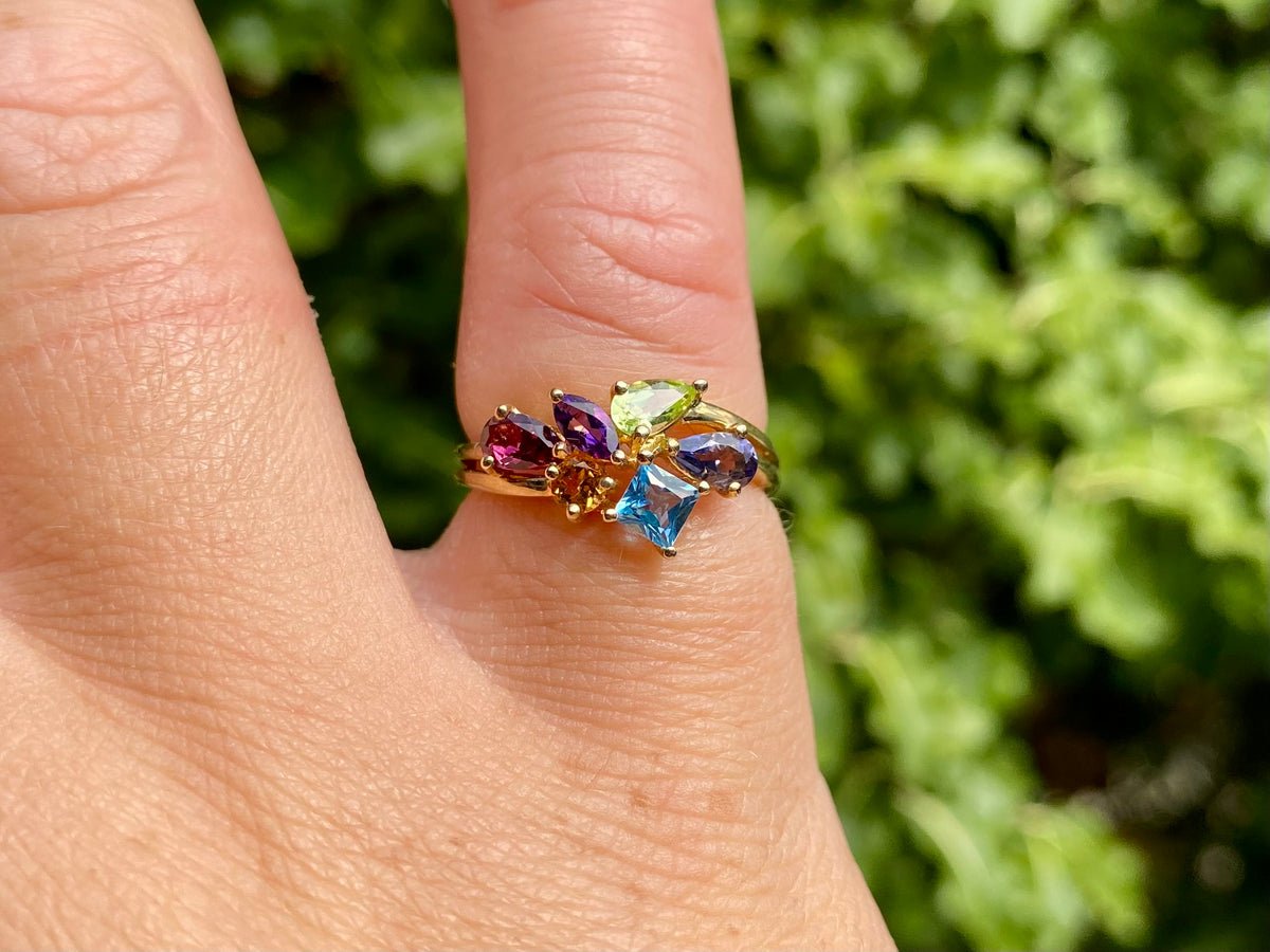 9ct Gold Multi-Gemstone Ring