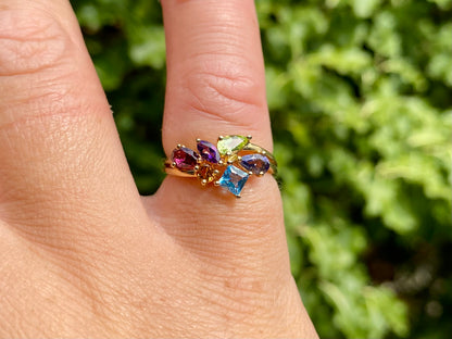9ct Gold Multi-Gemstone Ring