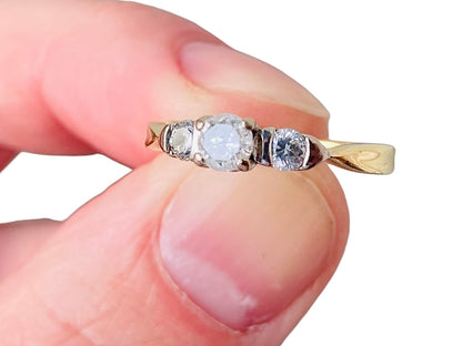 18ct Gold Three-Stone 0.50ct Diamond Ring