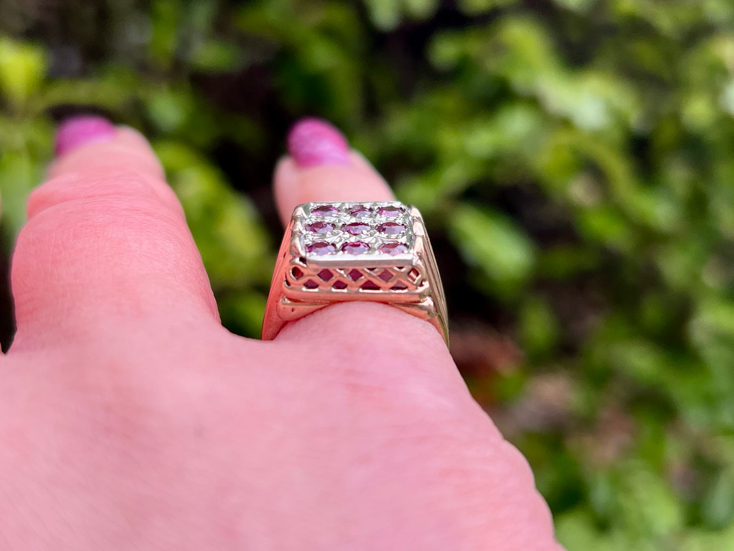 Vintage 9ct Gold Ruby Ring