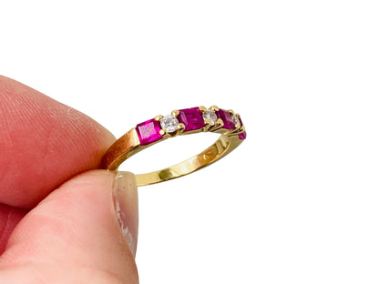 18ct Gold Ruby & Diamond Ring