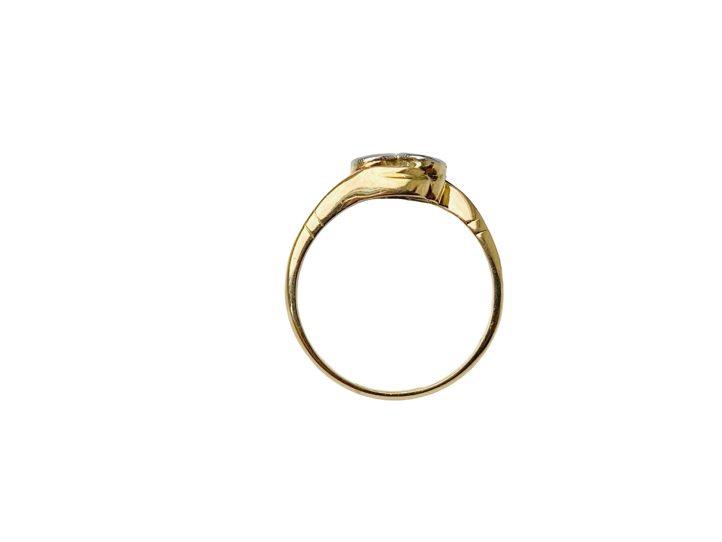 Antique 18ct Gold Sapphire & Diamond Toi Et Moi Ring
