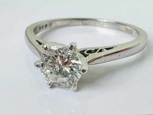 Vintage 18ct Gold 0.65ct Solitaire Diamond Ring