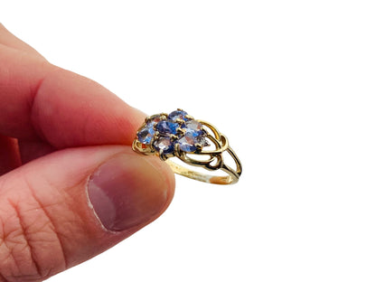 9ct Gold Tanzanite & Diamond Ring